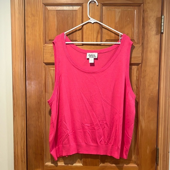 Anthony Richard’s plus size pink  women’s sleeveless sweater size 3X. - Picture 1 of 6